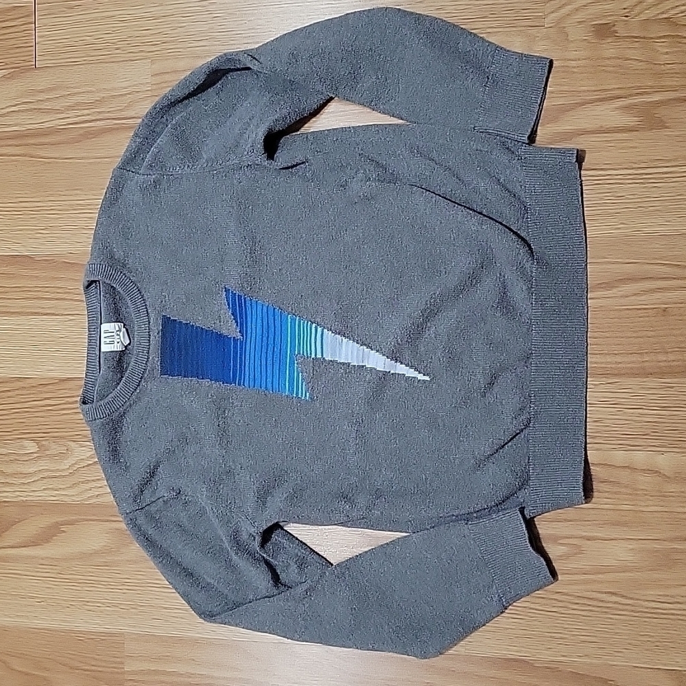 Gap boys crew neck lighting bolt knit sweater size XL (12) EUC
